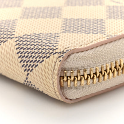 Louis Vuitton Damier Azur Studded Clemence Wallet Rose Ballerine 7 of 8