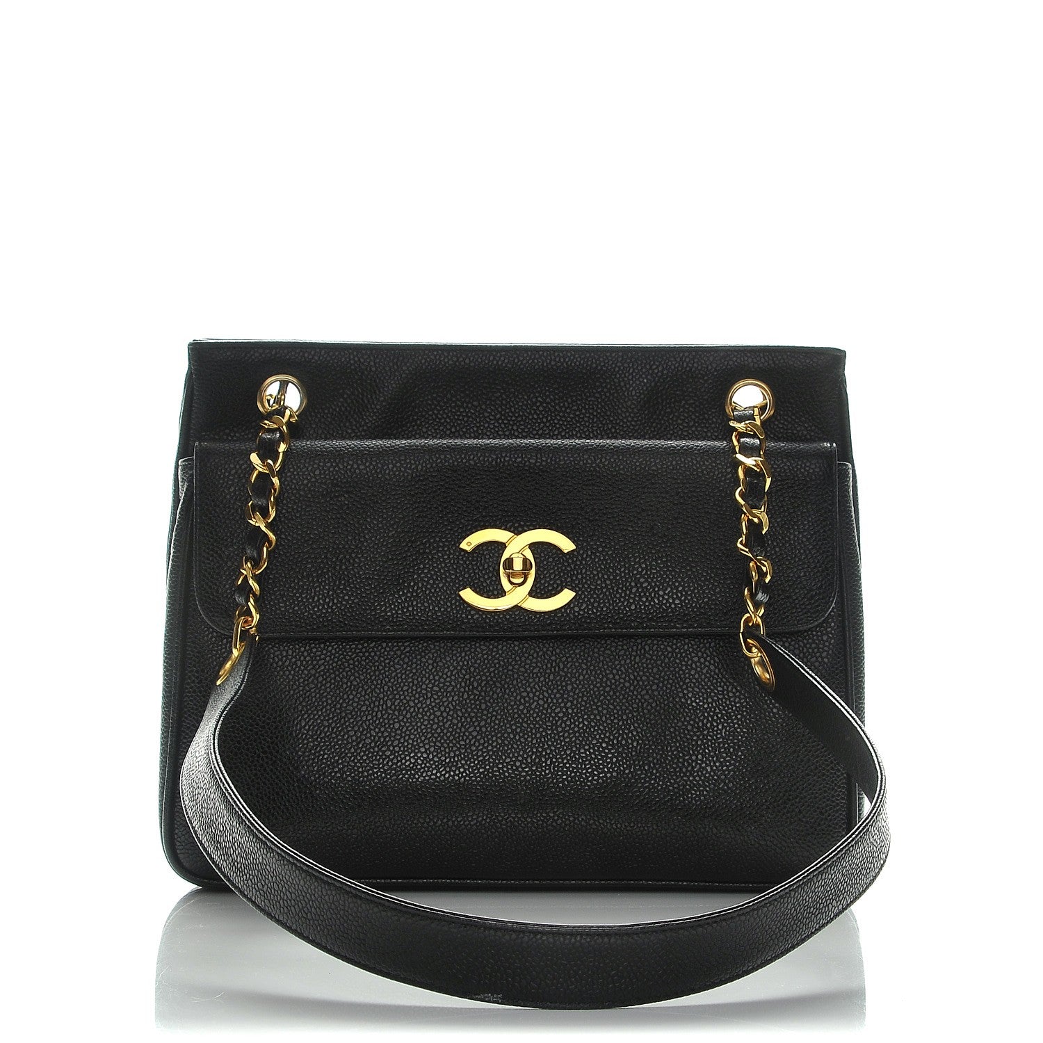 Chanel Caviar Flap Shoulder Bag Black 1 of 8
