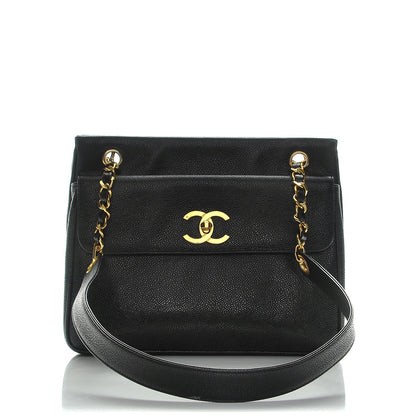 Chanel Caviar Flap Shoulder Bag Black 1 of 8