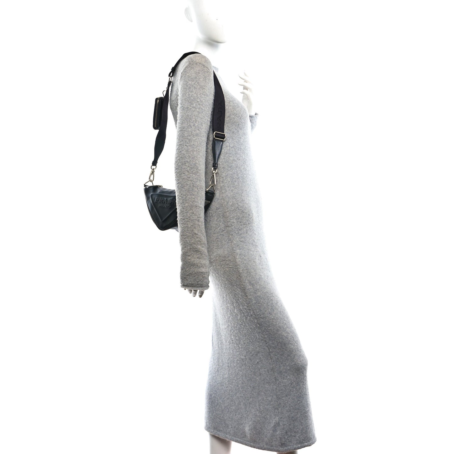 Grace Lux Triangle Shoulder Bag Black