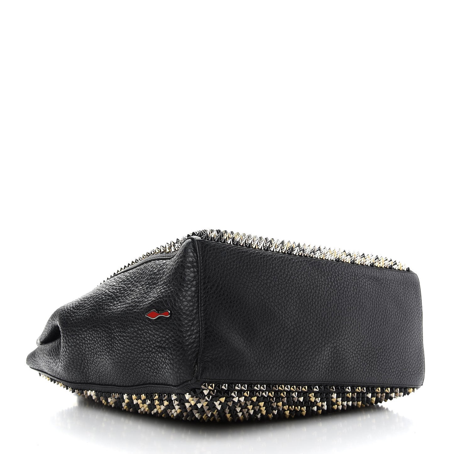 Calfskin Panettone Spiked Shopper Tote Black