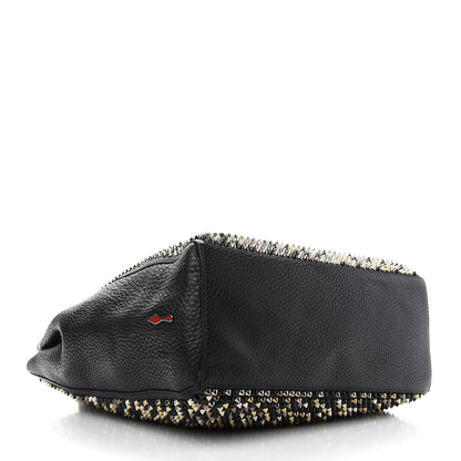 Christian Louboutin Calfskin Panettone Spiked Shopper Tote Black 4 of 13