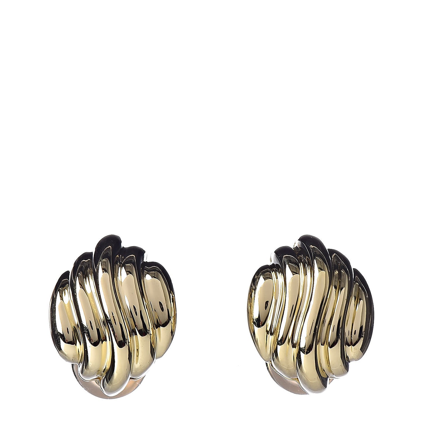 18K Yellow Gold Shrimp Clip On Earrings