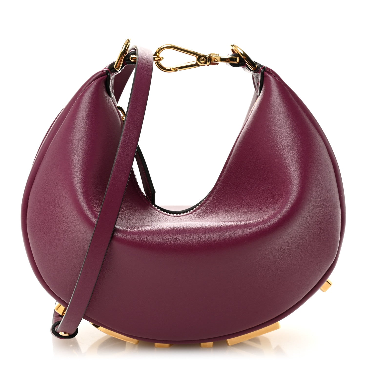 Fendi Vitello Grace Matte Mini Fendigraphy Hobo Bag Rosso Roma 1 of 10