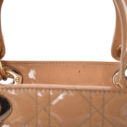 Christian Dior Patent Cannage Large Lady Dior Beige 14 of 20