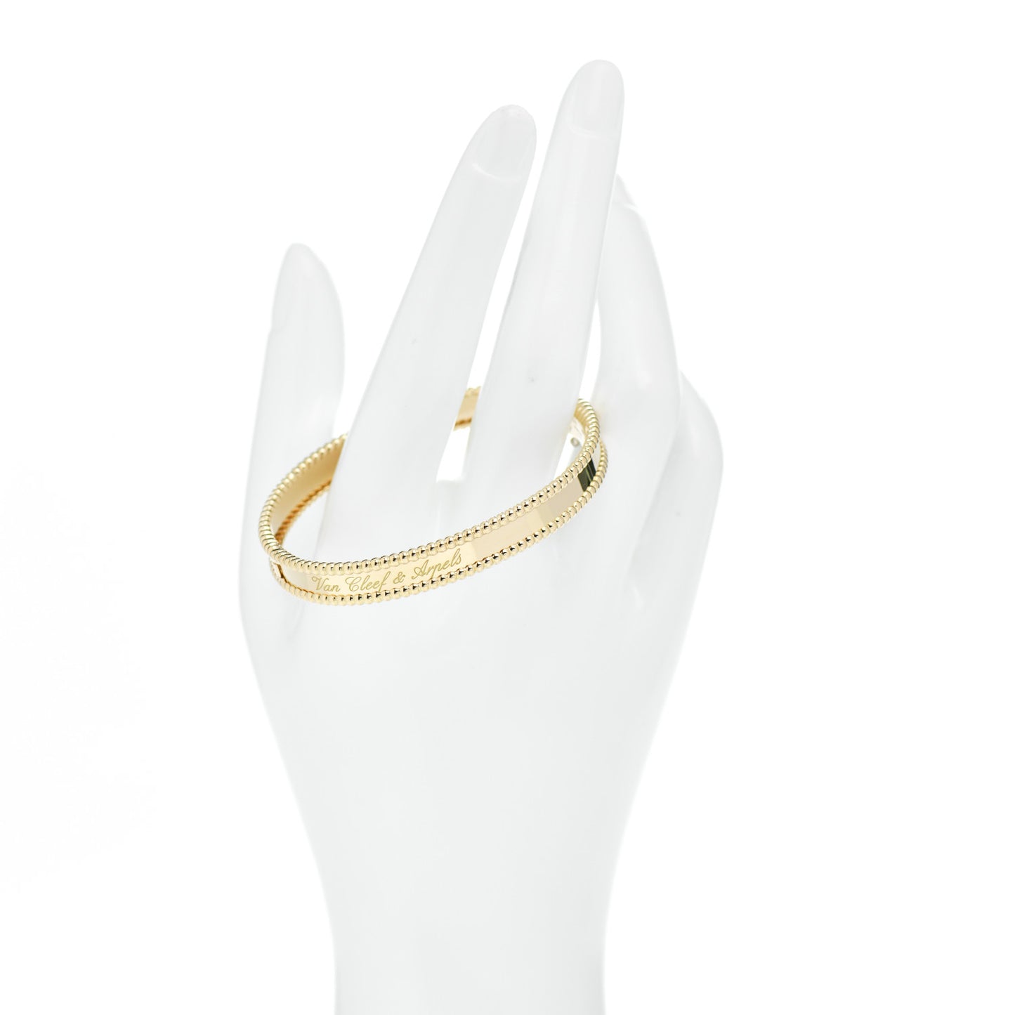 18K Yellow Gold Perlee Signature Bangle Bracelet S