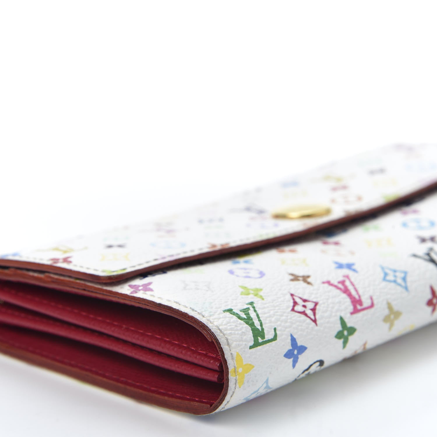 Louis Vuitton Monogram Multicolor Sarah Wallet White Eglantine 5 of 9