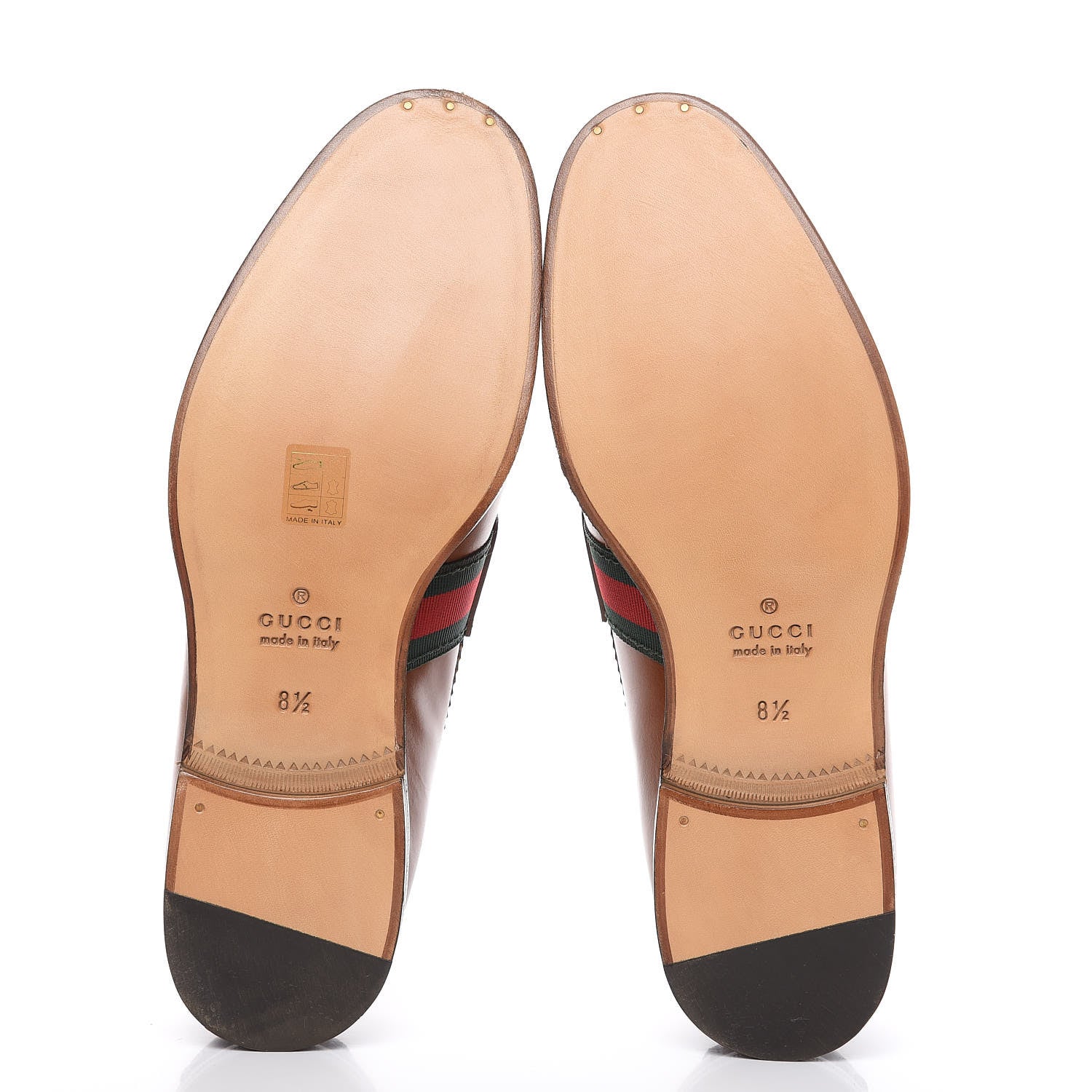 Gucci Calfskin Web Bee Mens Spirit Loafers 8.5 Cuir 5 of 9