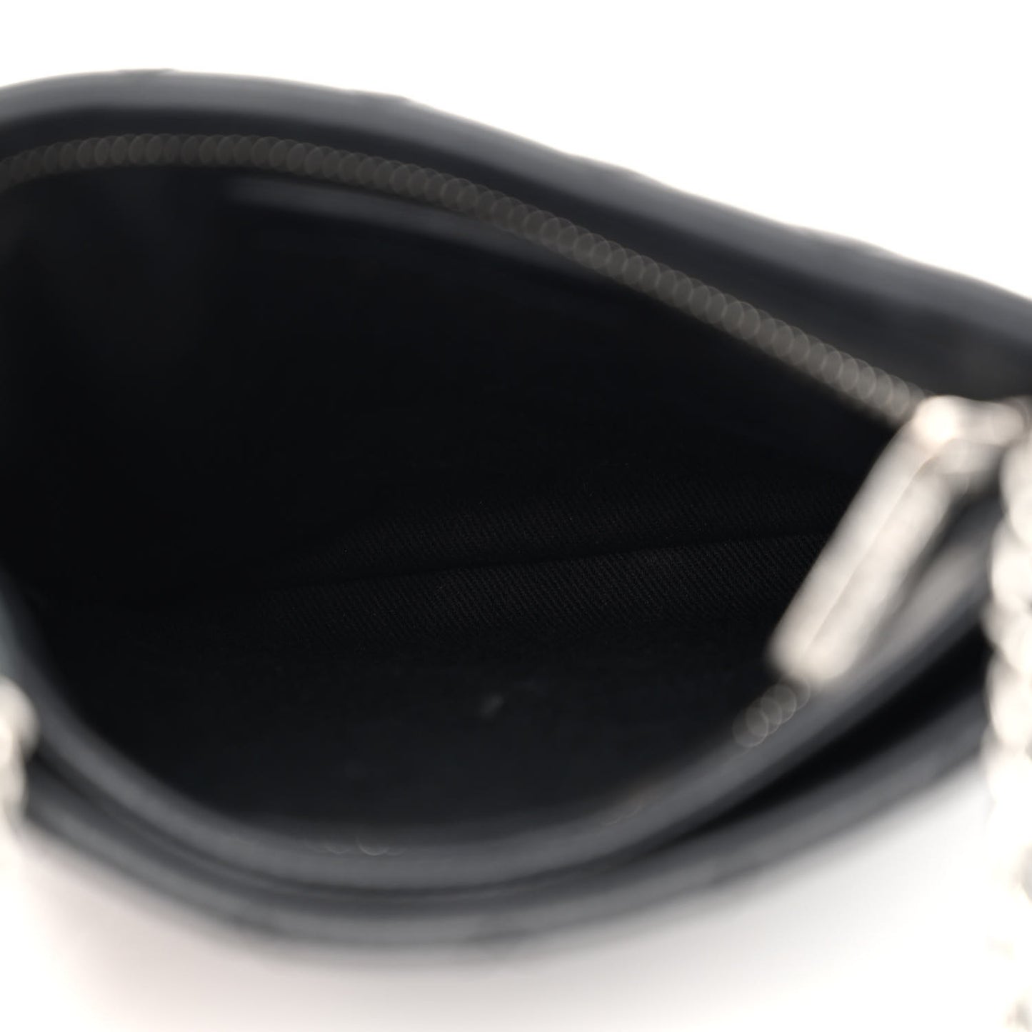 Aged Calfskin Quilted Crossbody Bag Black