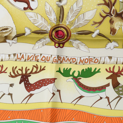 Hermes Silk La Vie Du Grand Nord Scarf 90 3 of 6