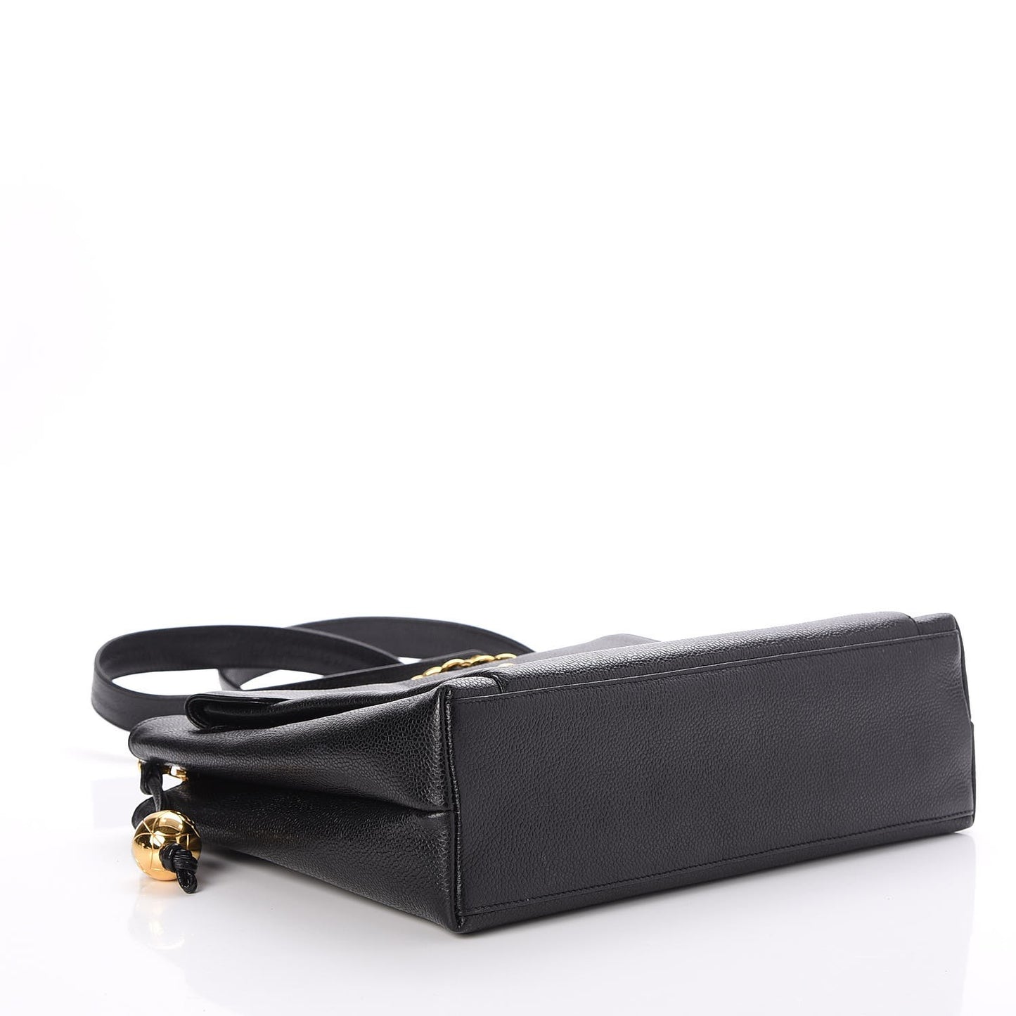 Caviar Flap Shoulder Bag Black