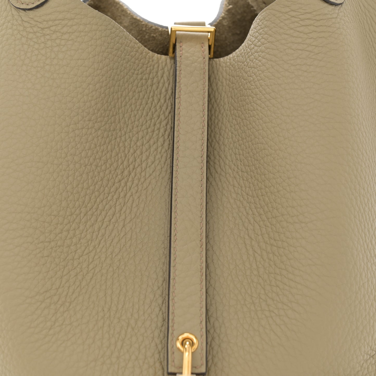 Taurillon Clemence Picotin Lock 22 MM Beige Marfa