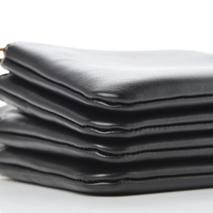 Celine Lambskin Mini Trio Crossbody Bag Black 8 of 9