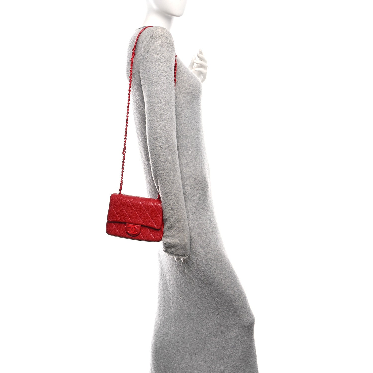 Chanel Caviar Quilted Mini Incognito Square Flap Red 2 of 10