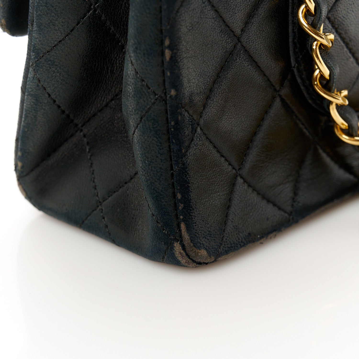Chanel Lambskin Quilted Medium Double Flap Black 14 of 15
