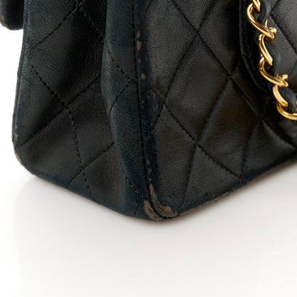 Chanel Lambskin Quilted Medium Double Flap Black 14 of 15