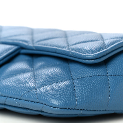 Chanel Caviar Quilted Glasses Case With Chain Blue 11 of 12