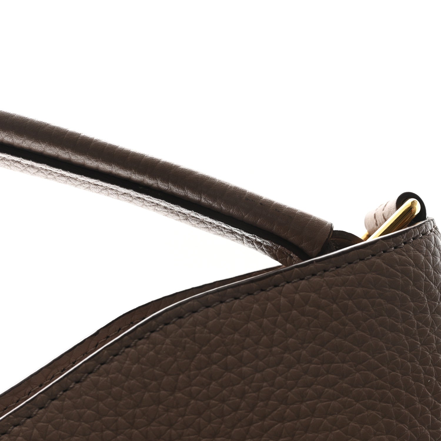 Tom Ford Pebbled Calfskin Small Alix Padlock Zip Hobo Bag Beige 11 of 11