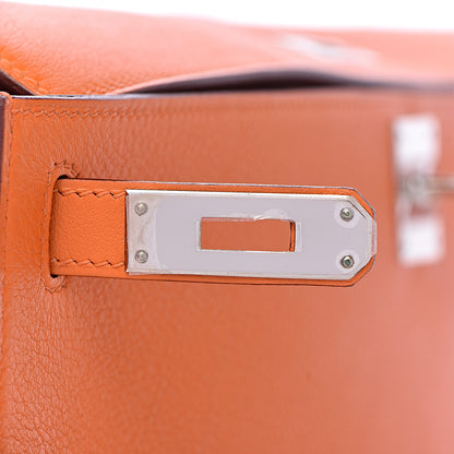 Hermes Swift Kelly Longue Clutch Pochette Orange 21 of 29