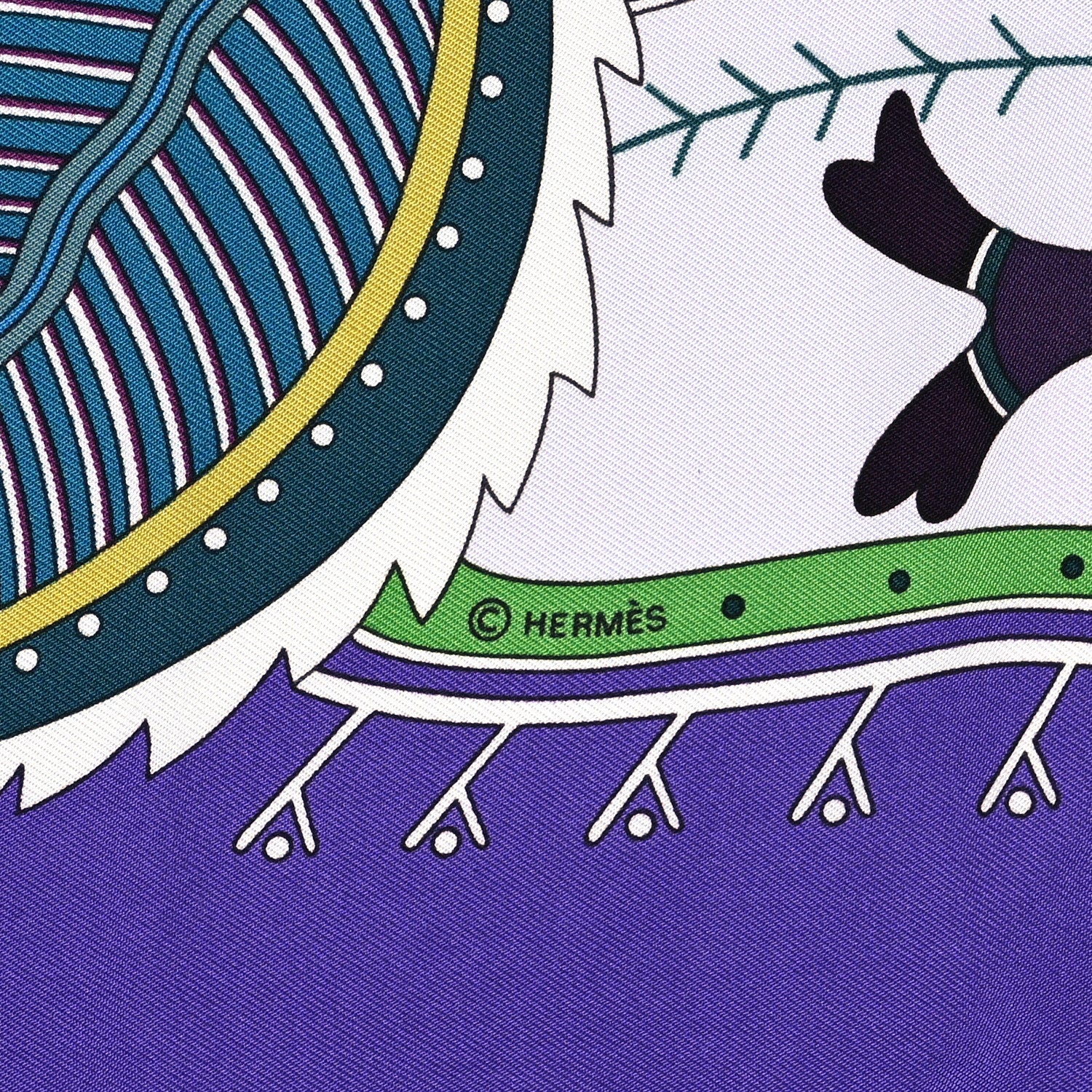 Hermes Silk La Vie Du Grand Nord Scarf 90 3 of 5