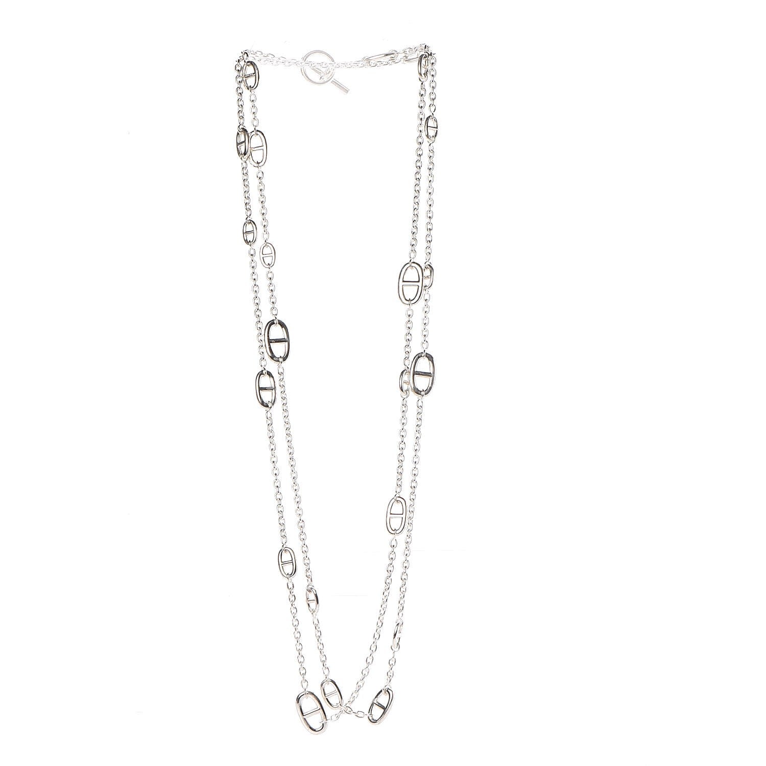 Hermes Sterling Silver Farandole Necklace 160 3 of 6