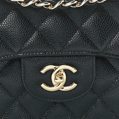 Chanel Caviar Quilted Jumbo Double Flap Black 10 of 14