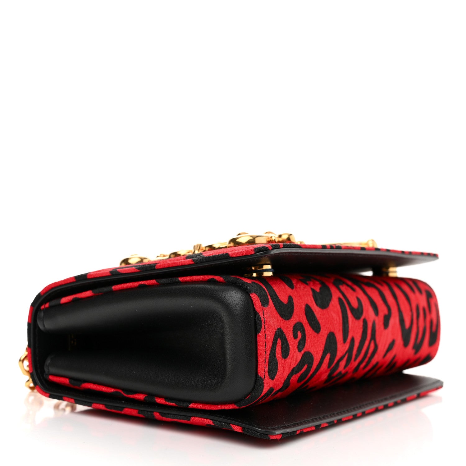 Dolce & Gabbana Brocade Fabric Leopard Print DG Girls Bag Multicolor 4 of 10