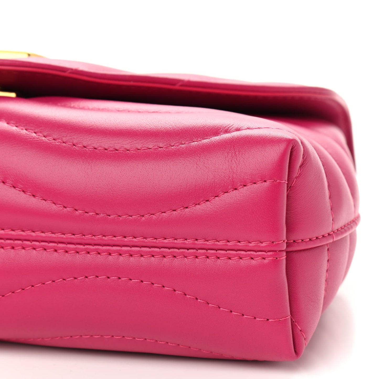 Calfskin LV New Wave Chain Bag Rose Freesia