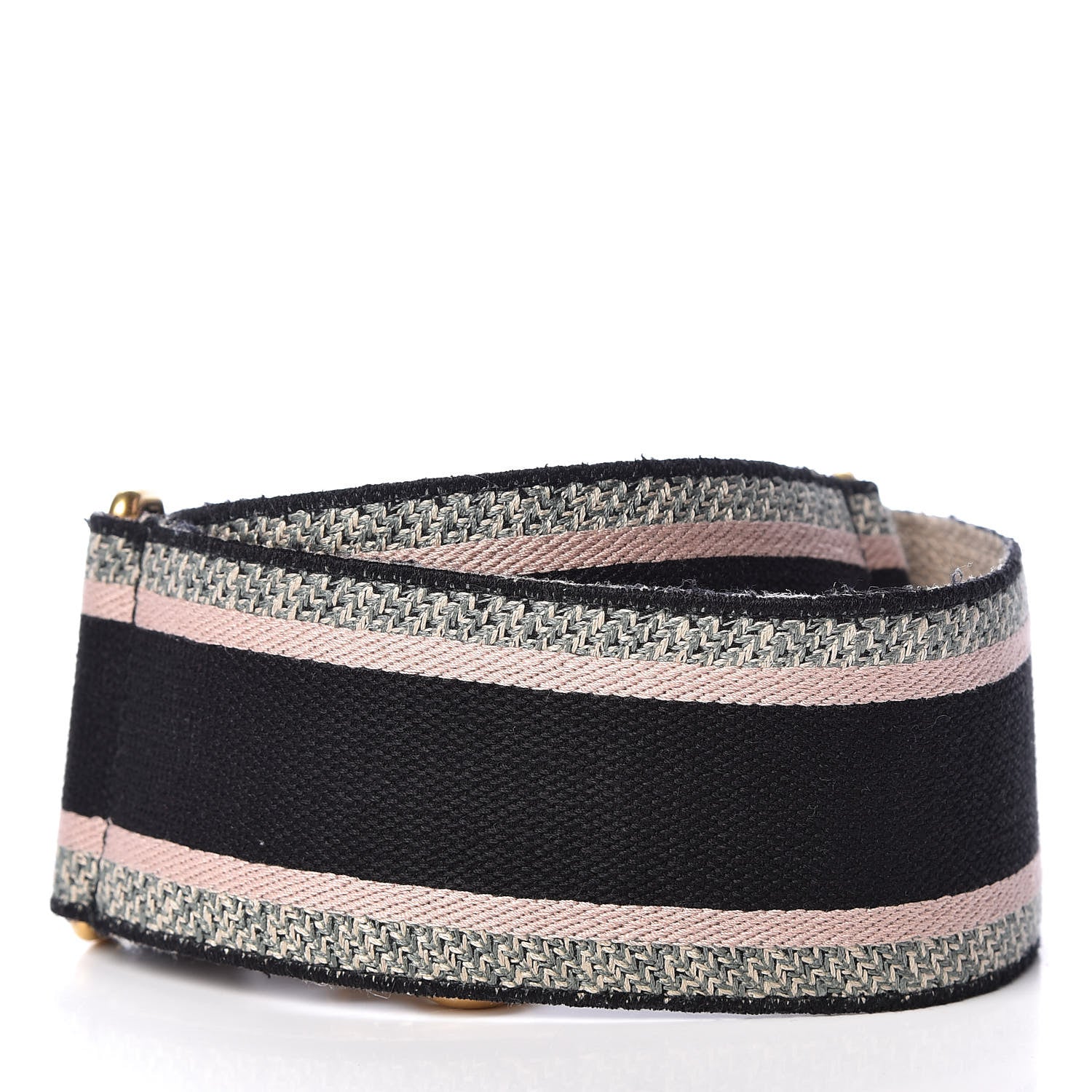 Christian Dior Canvas Embroidered Shoulder Strap Rose Multicolor 3 of 8