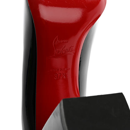 Christian Louboutin Patent Calfskin Miss Sab 85 Pumps 37.5 Black 7 of 10
