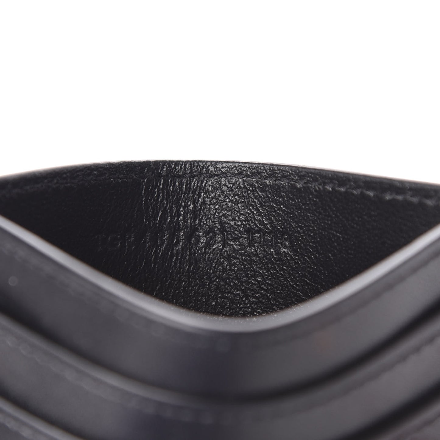 Calfskin Monogram Credit Card Case Black