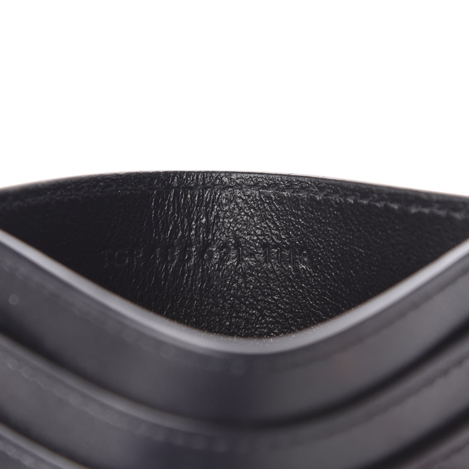 Saint Laurent Calfskin Monogram Credit Card Case Black 7 of 8