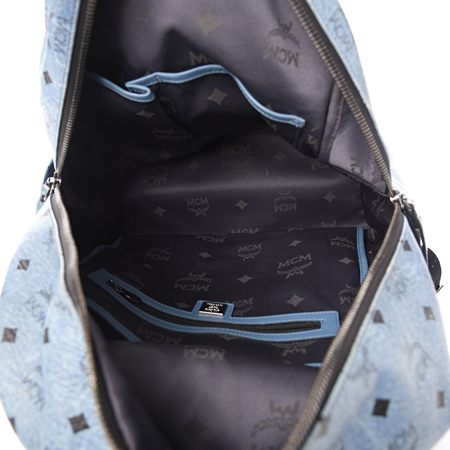 MCM Visetos Medium Stark Backpack Light Blue 4 of 12