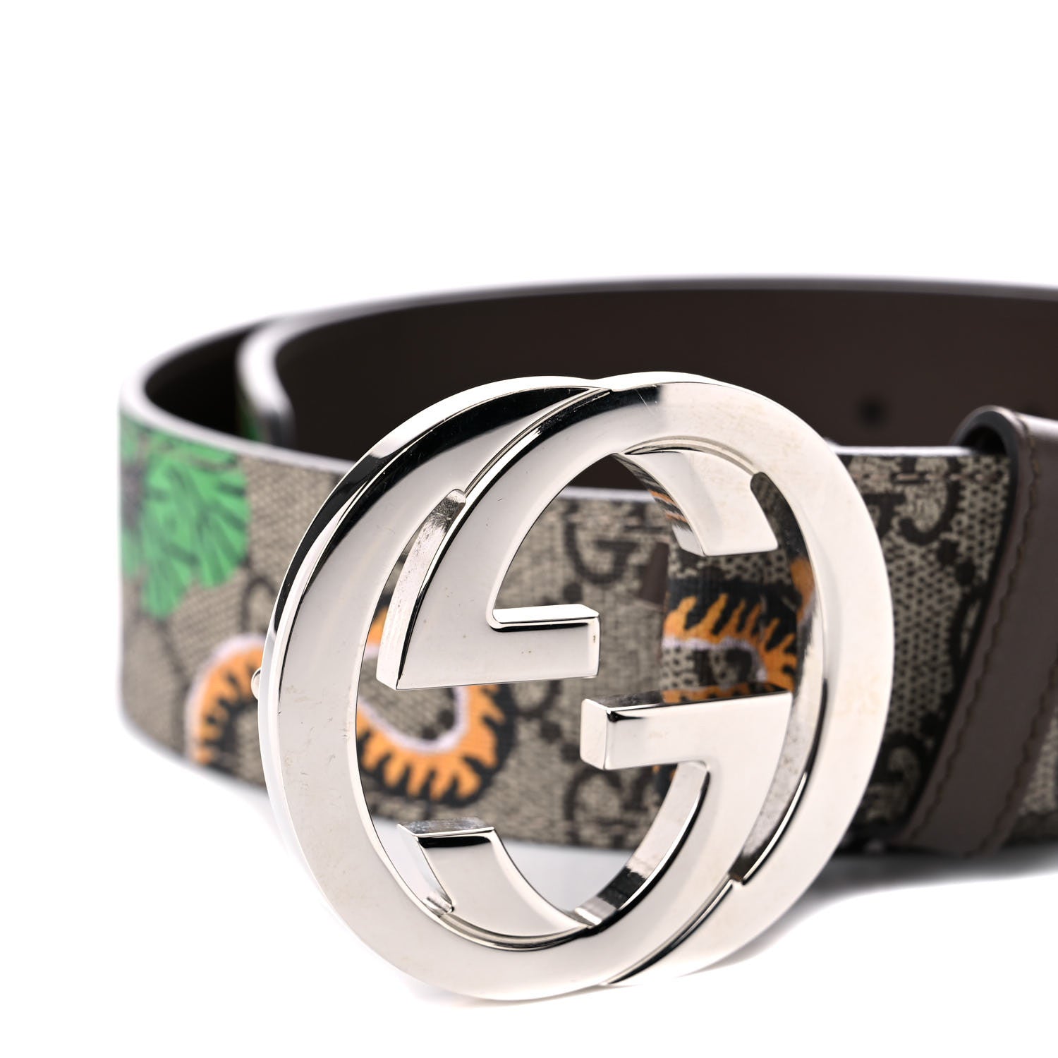 Gucci GG Supreme Monogram Bengal Interlocking G Belt 85 34 Beige Yard 6 of 6