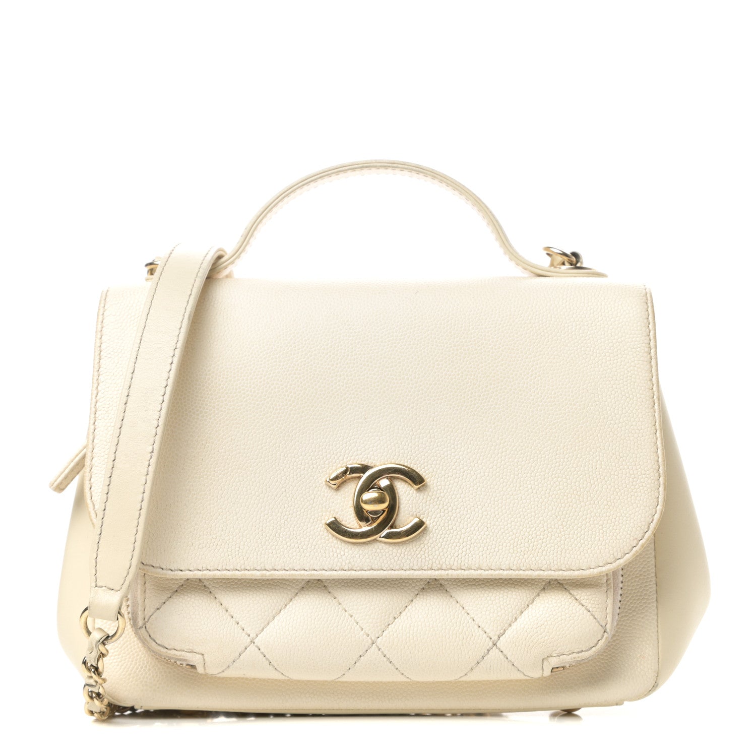 Chanel Caviar Quilted Small Business Affinity Flap White 1 of 9