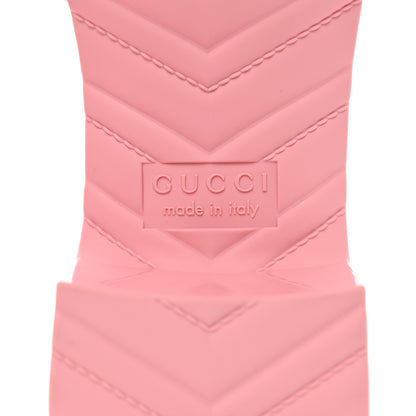 Gucci Rubber Gucci Logo Womens Platform 20/60mm Slide Sandals 37 Wild Rose 6 of 10