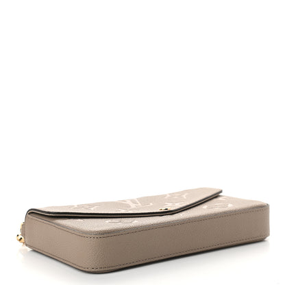 Louis Vuitton Empreinte Monogram Giant Felicie Pochette Tourterelle Creme 5 of 9