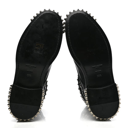 Saint Laurent Smooth Calfskin Studded Womens Punk Ranger Boots 39.5 Black 5 of 11