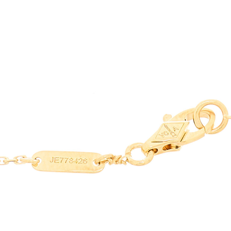 Van Cleef & Arpels 18K Yellow Gold Mother of Pearl Sweet Alhambra Butterfly Bracelet 5 of 5