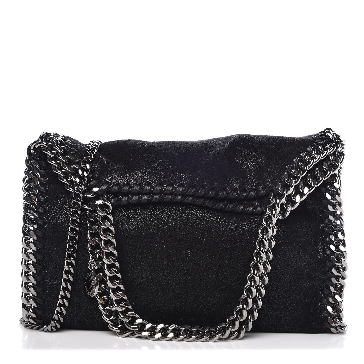 Stella McCartney Shaggy Deer Mini Falabella Fold Over Tote Black 1 of 6