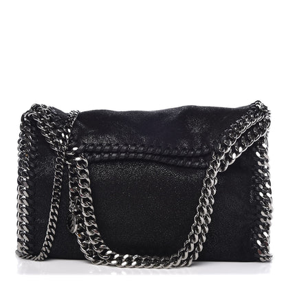 Stella McCartney Shaggy Deer Mini Falabella Fold Over Tote Black 1 of 6