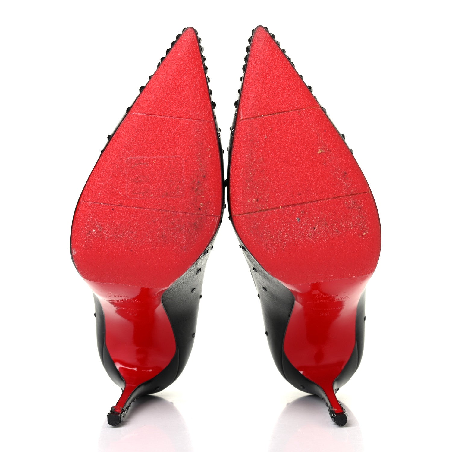 Christian Louboutin Kid Degrastrasss 100 Pumps 39 Hematite Black 4 of 4