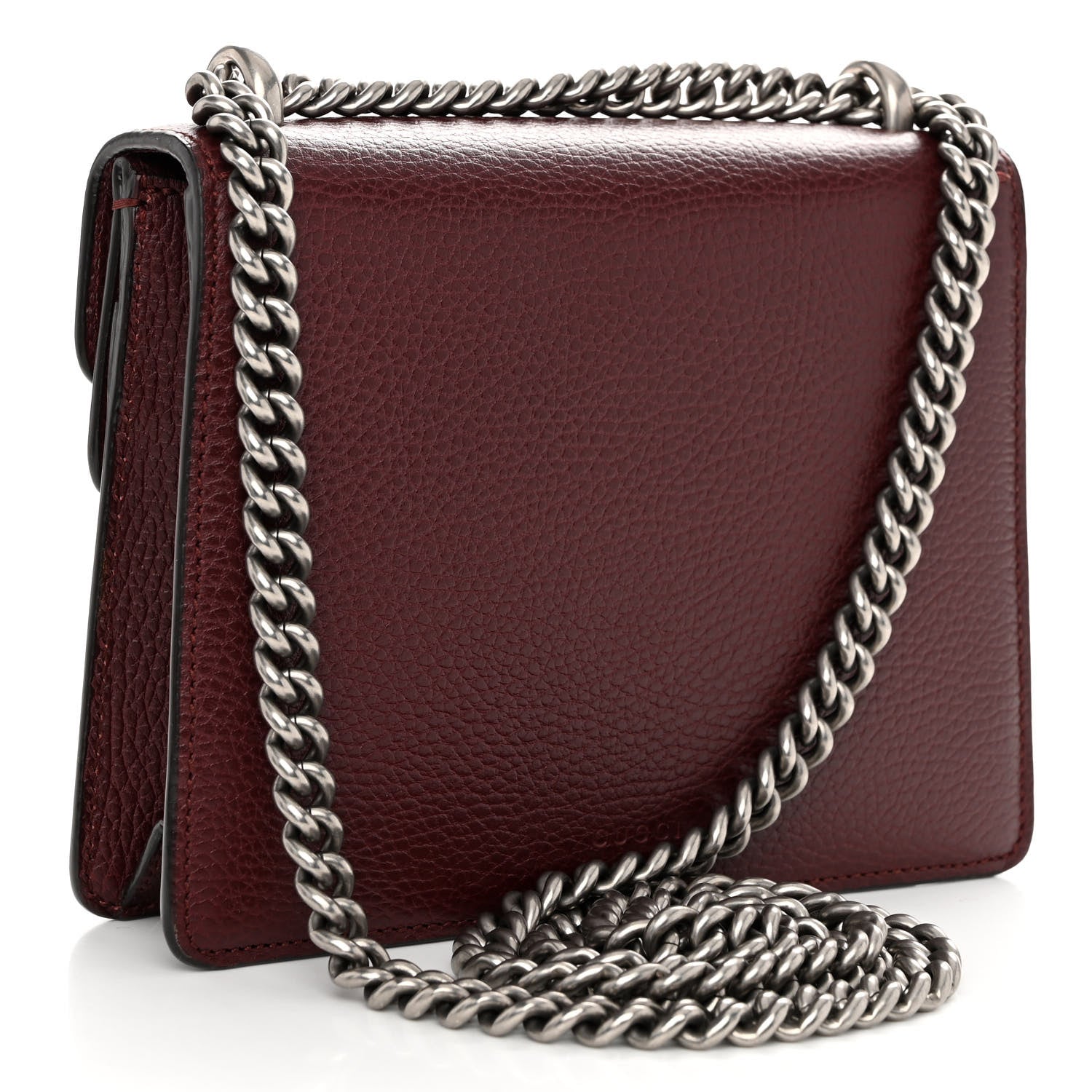 Gucci Dollar Calfskin Crystal Mini Dionysus Shoulder Bag Vintage Bordeaux 3 of 11
