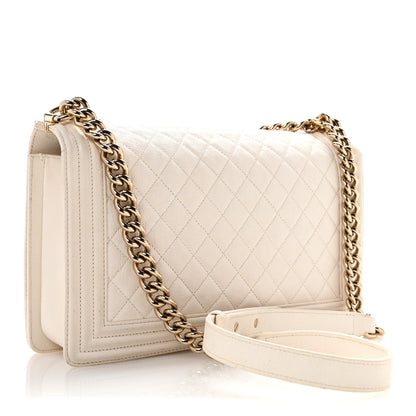 Chanel Caviar Quilted New Medium Boy Flap White 3 of 14