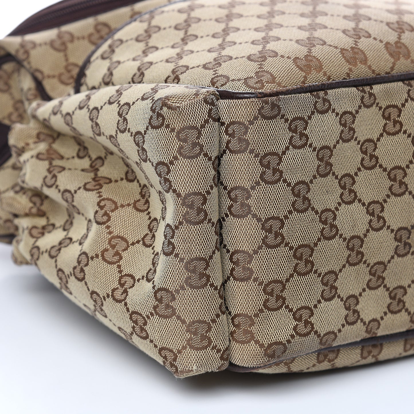 Monogram Natural Pigskin Large Diaper Bag Beige Ebony Cocoa Dark Chocolate