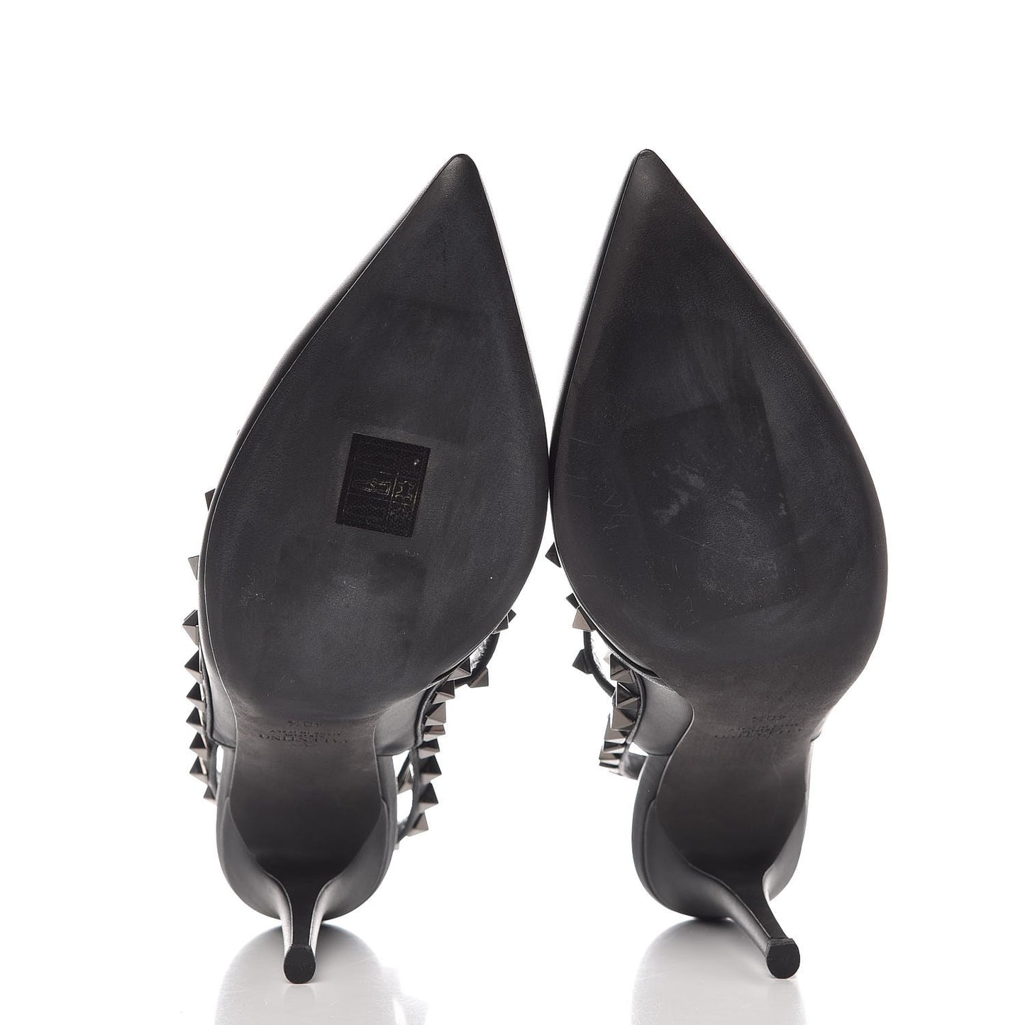 Nappa Rockstud Ankle Strap Pumps 40.5 Black