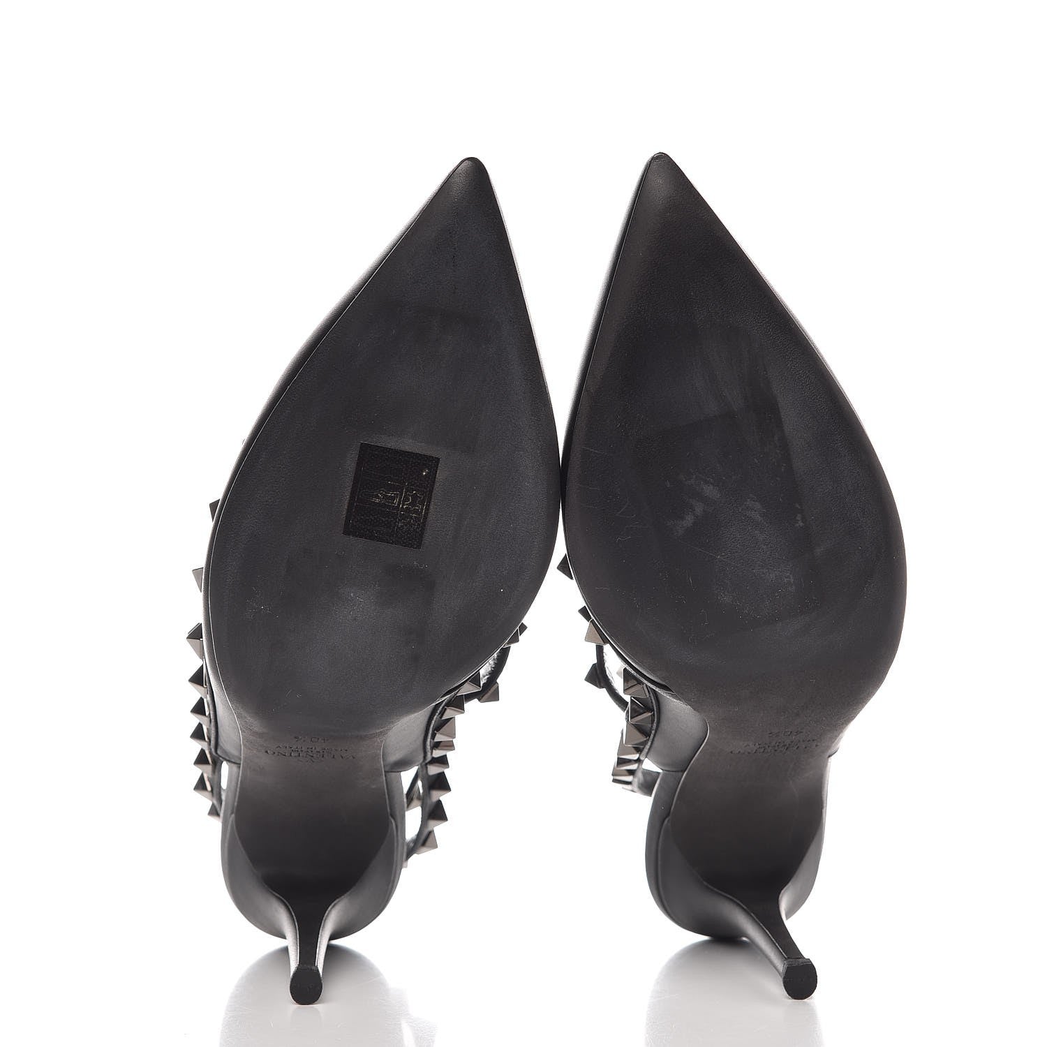 Valentino Garavani Nappa Rockstud Ankle Strap Pumps 40.5 Black 5 of 9