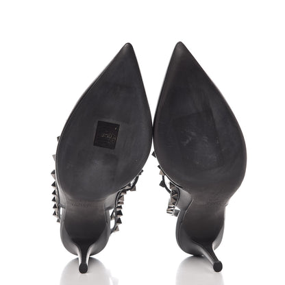 Valentino Garavani Nappa Rockstud Ankle Strap Pumps 40.5 Black 5 of 9