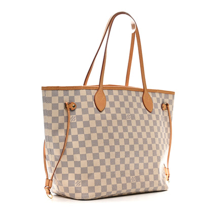 Louis Vuitton Damier Azur Neo Neverfull MM Rose Ballerine 3 of 15