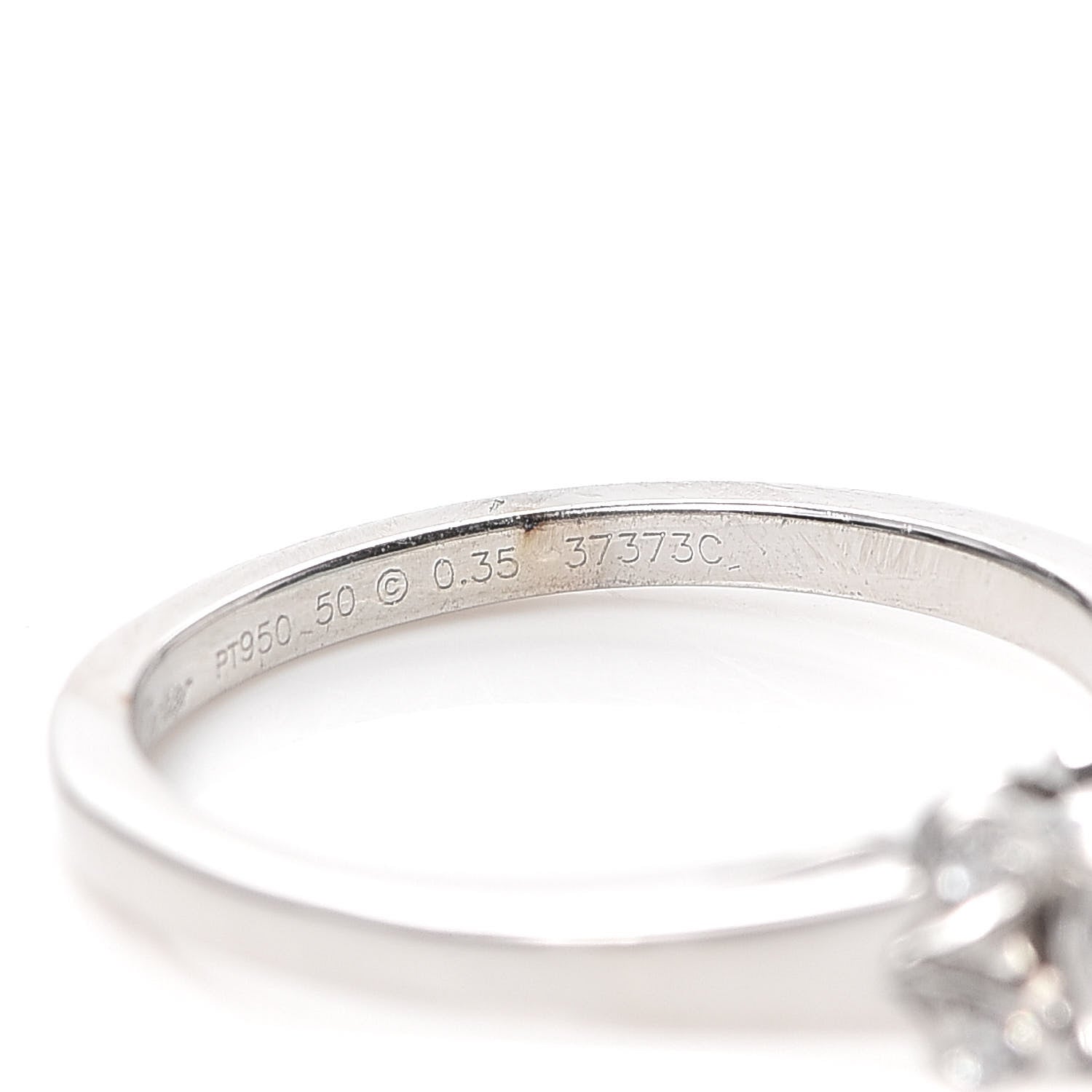 Cartier Platinum Diamond .35ct Ballerine Engagement Ring 49 5 5 of 5